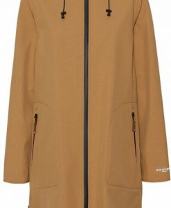 Ilse Jacobsen softshell long rain coat camel - Afbeelding 3