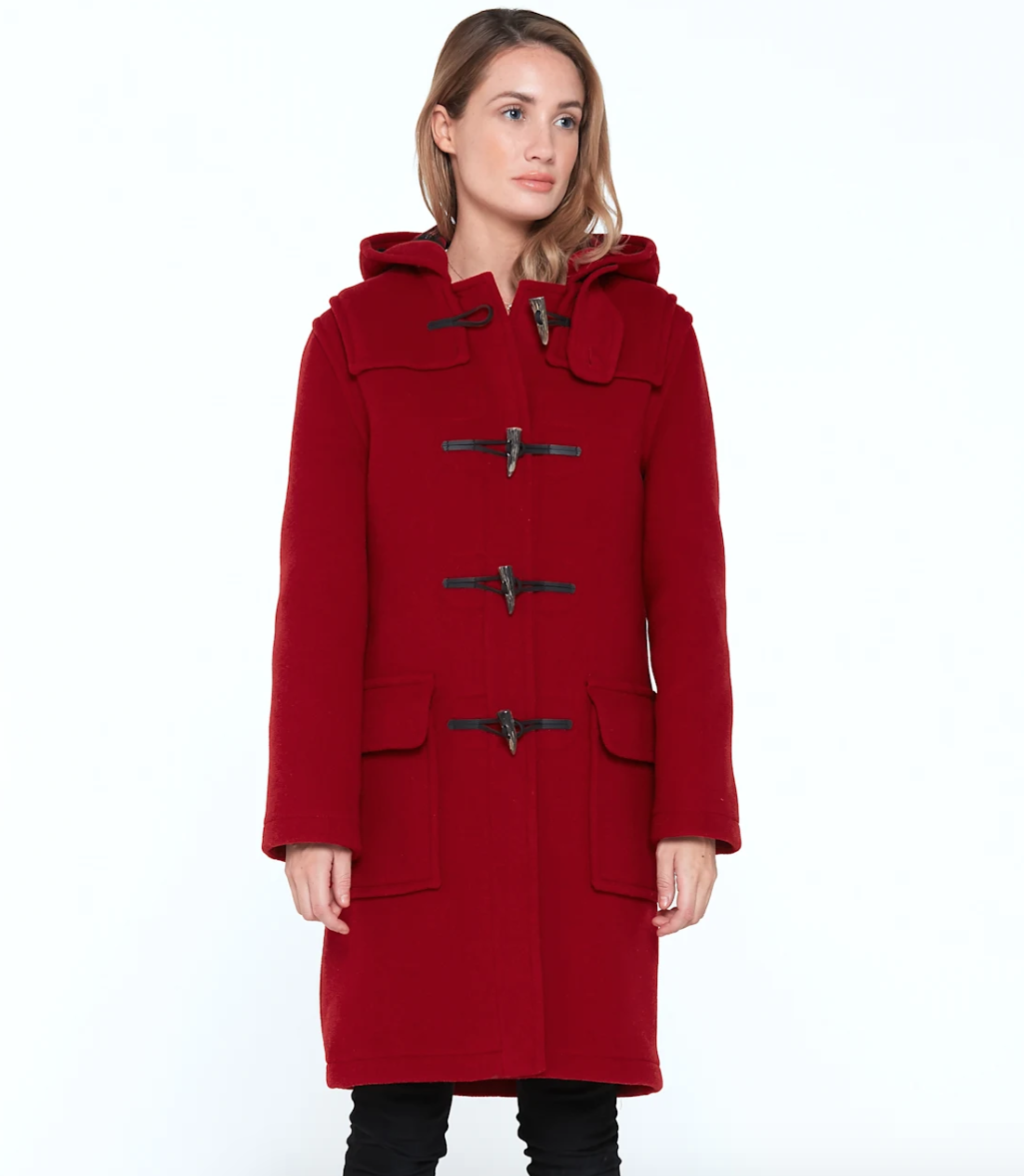 London Tradition Duffle Coat Bright Red